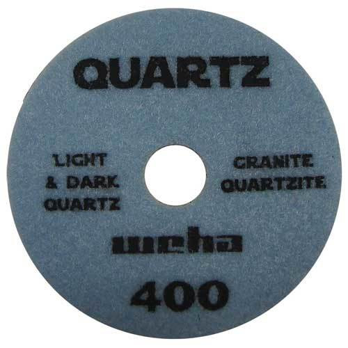 Weha 7-Step Quartz Diamond Polishing Pad, Light Blue, 4 in, 400 Grit