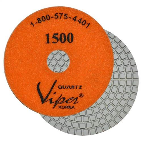Viper 7-Step Quartz Diamond Wet Polishing Pad, 4 in, 1500 Grit