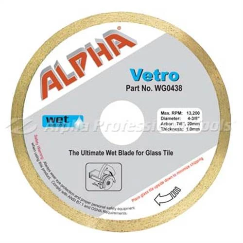 Alpha Vetro Glass Blade, 4-3/8 in