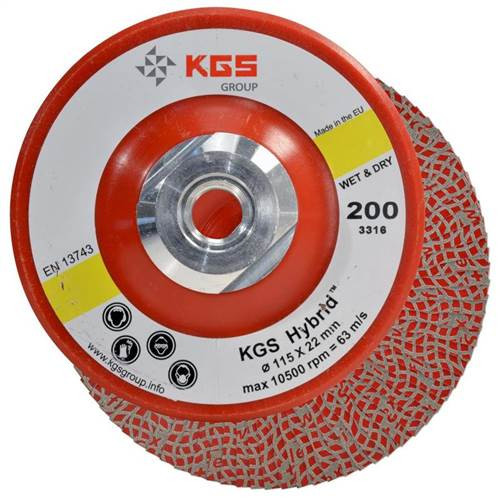 KGS Hybrid Flap Disc, 4-1/2 in, 200 Grit