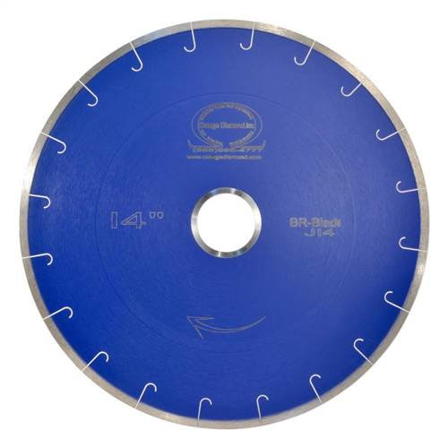 Omega Diamond J Slot, Soft Bond Diamond Bridge Saw Blade, 14 in (Blue)