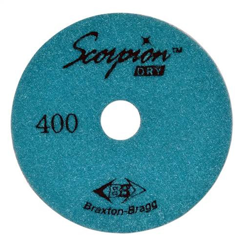 Scorpion 7-Step Diamond Granite Dry Polishing Pad, 4 in, 400 Grit