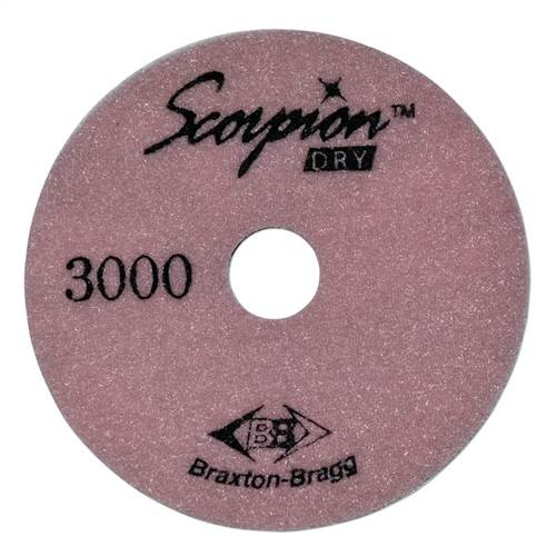 Scorpion 7-Step Diamond Granite Dry Polishing Pad, 4 in, 3000 Grit