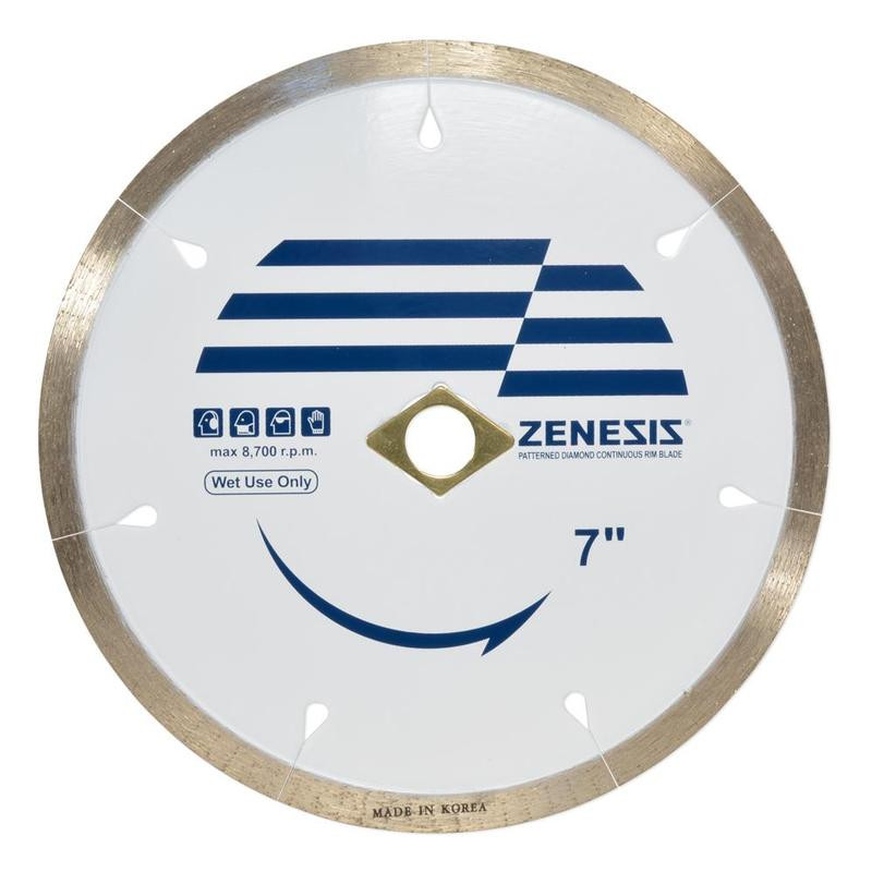 Zenesis Continuous Rim Porcelain Wet Blade, 7 in