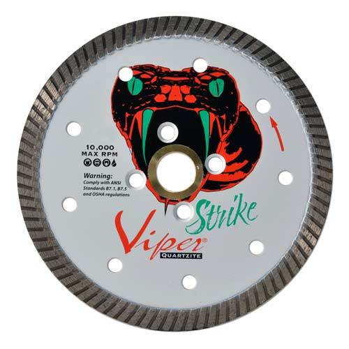 Viper Strike Quad Holes Quartzite Turbo Blade, 6 in