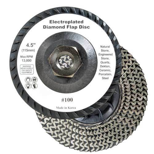 Viper Electroplated Diamond Flap Disc, 4-1/2”, 100 Grit