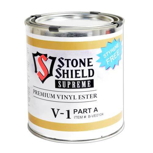 Stone Shield Premium V-1 Flowing Vinyl Ester Adhesive, 1 qt