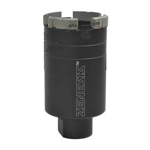 Zenesis Obsidian Dry Core Bit,  5/8 in -11 Thread, 2 In