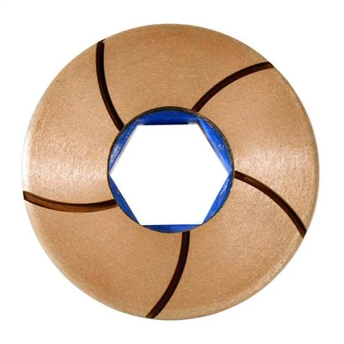 GlossFire-F (Toro F) Flat Edge Copper Polishing Wheel, 5", 200 Grit