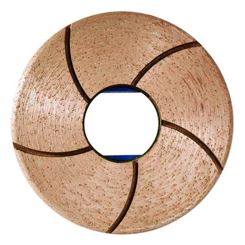 GlossFire-F (Toro F) Flat Edge Copper Polishing Wheel, 6", 30 Grit