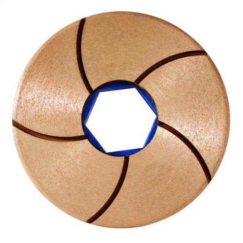 GlossFire-F (Toro F) Flat Edge Copper Polishing Wheel, 6", 70 Grit