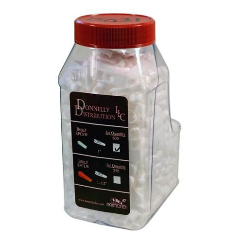 Raimondi Small Wedges, 1 in x 3/8 in, White, Jar Of 600 (SPCSW)