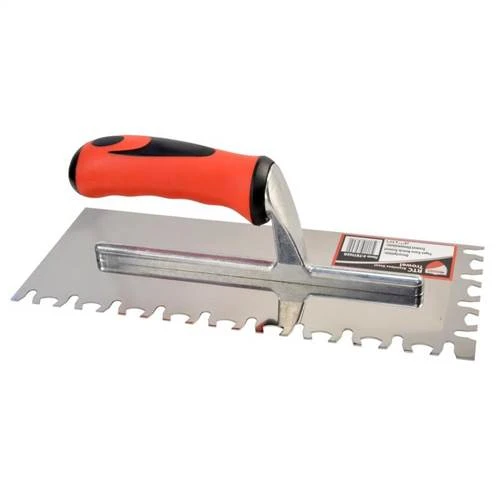 RTC Euro Notch Trowel, 4.5" x 11.5" x 1/4"