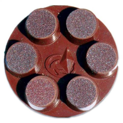 Calibra Ceramic Bond Floor Pads, Dry/Wet, 3", 50 Grit - Coarse