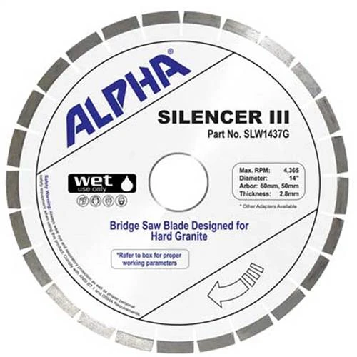 Alpha Silencer III Hard Granite Blade, 16"