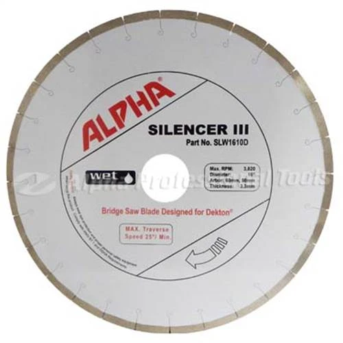 Alpha Silencer III Dekton Blade, 10"