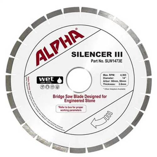 Alpha Silencer III Engineered Stone Blade, 14"