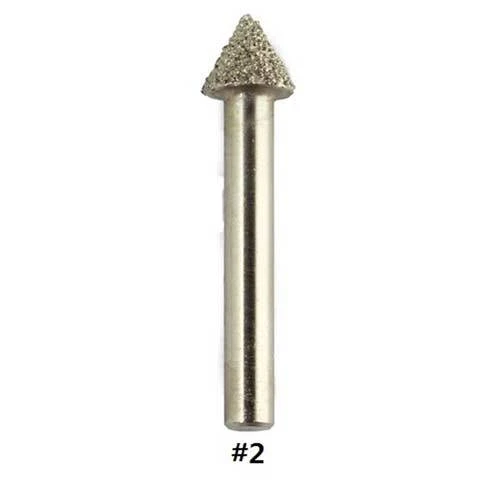 Apexx Brazed Carving Bit - #2, 1/4 In Shank, 4500 Max RPM