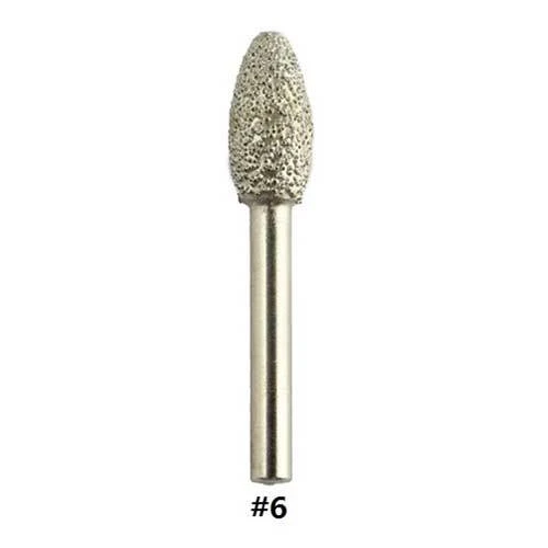 Apexx Brazed Carving Bit - #6, 1/4 In Shank, 4500 Max RPM
