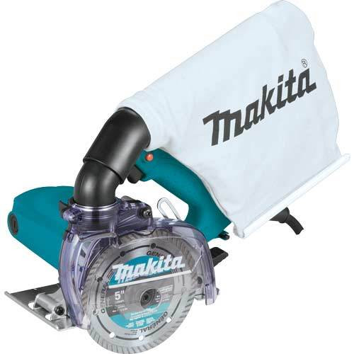 Makita Dry Masonry Saw With Dust Extraction, 5 in