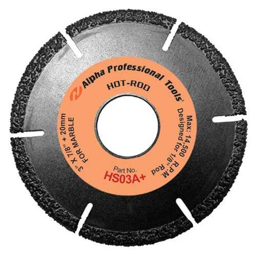 Alpha Hot-Rod Marble Blade, 3",  1/4" Rod