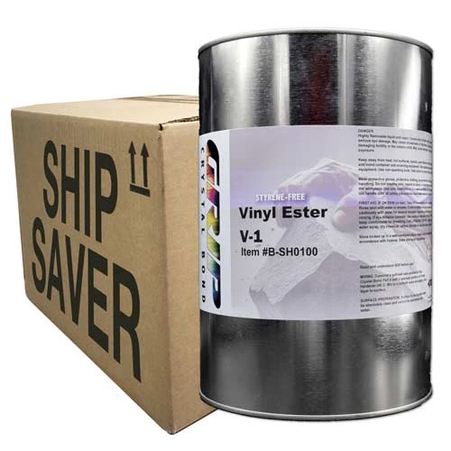 Grip Crystal Bond Vinyl Ester V-1 Flowing Adhesive, 5 Gal Ship Saver
