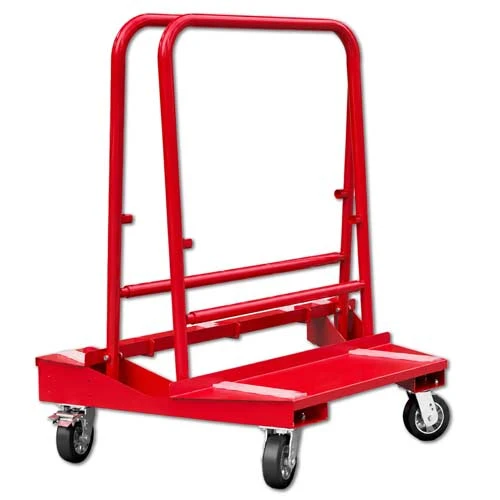 Hercules Nesting Dual Shop Cart, White Rubber