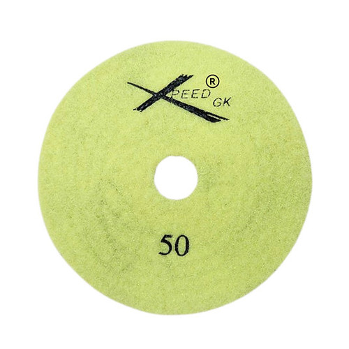 Xpeed GK 7-Step Metal Chip Wet Diamond Polishing Pad, 4 In, 50 Grit