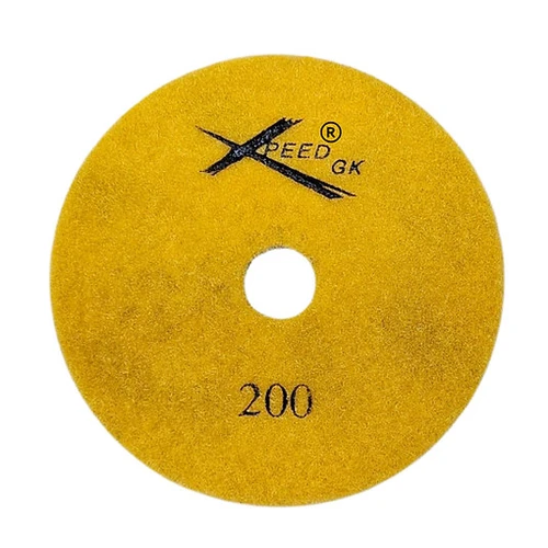 Xpeed GK 7-Step Metal Chip Wet Diamond Polishing Pad, 4 In, 200 Grit