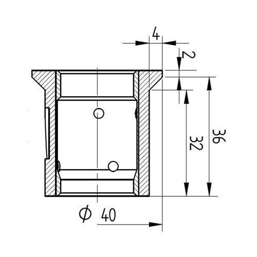 Diamut E36 B4 - Pos 5S, OD 40x22 Bore, HYS Continuous Diamond Profile Wheel
