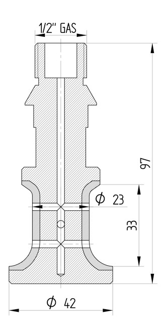 Diamut AFR33 R10 R3 - Pos 7, ID 23x1/2 Gas, Flash Gray Polish Profile Wheel