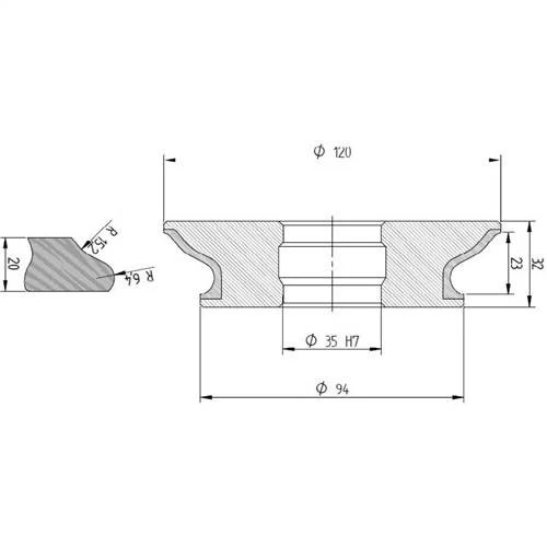 Diamut G23 CNC Profile Wheel