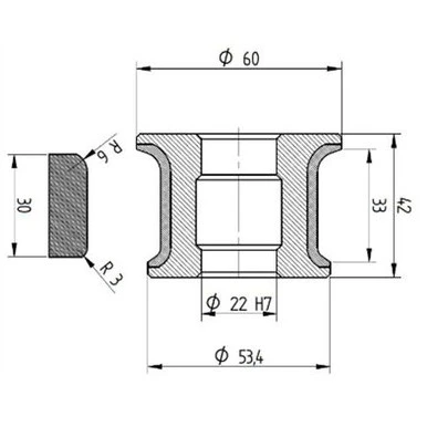 Diamut AFR33 R6 R3 CNC Profile Wheel