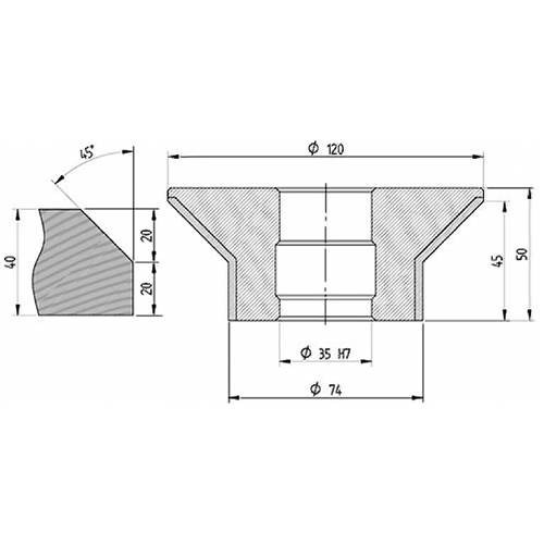 Diamut E43 B20 CNC Profile Wheel