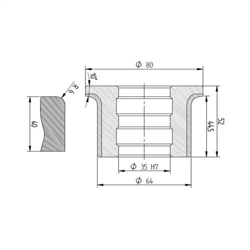 Diamut A43 R6 CNC Profile Wheel - 80
