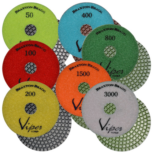 Viper 7-Step Wet Diamond Polishing Pads 5"