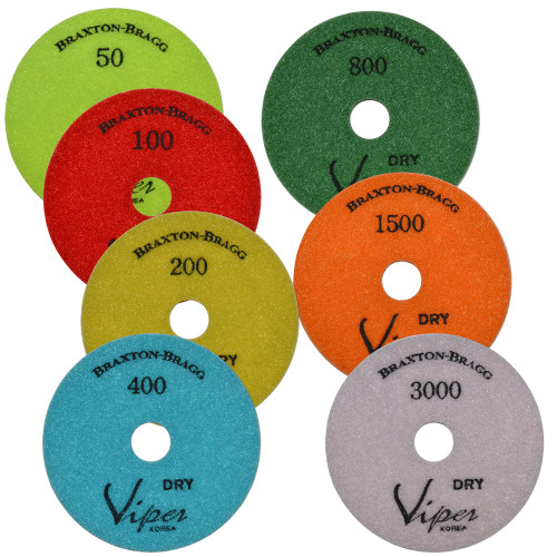 Viper 7-Step Dry Polishing Pads 4"