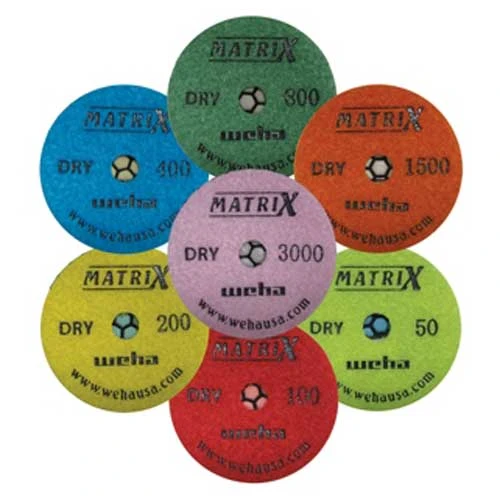 Weha Matrix Honeycomb 7-Step Dry Polishing Pads 4 Inch
