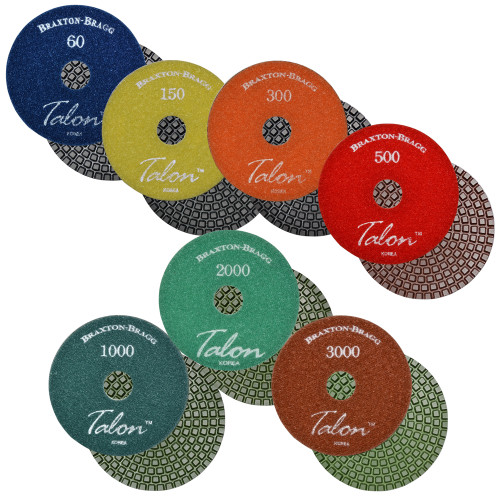 Talon 7-Step Wet Polishing Pads 4"