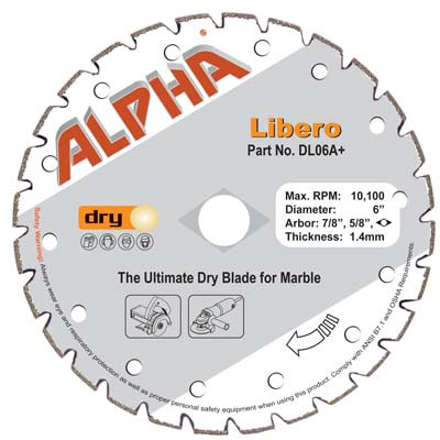 Alpha Dry Marble Libero Blade, 4 in