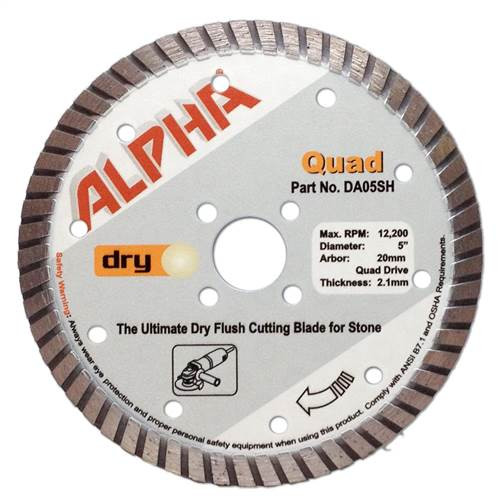 Alpha Dry Flush Cut Quad Blade, 5 in