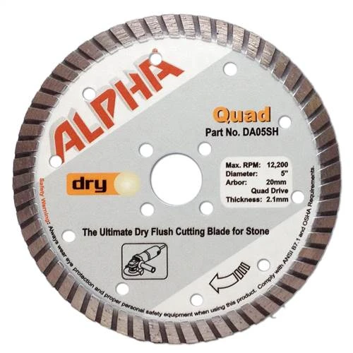 Alpha Dry Flush Cut Quad Blade, 5 in
