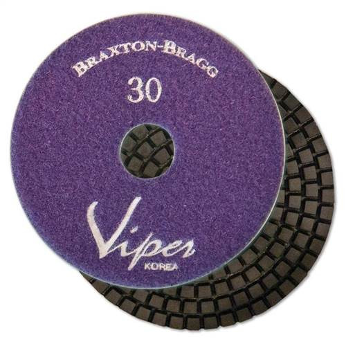 Viper Diamond Granite Wet Polishing Pad, 5 in, 30 Grit