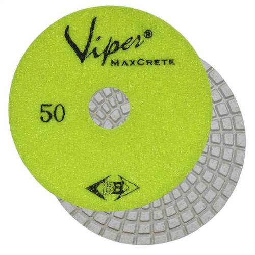 Viper 7-Step MaxCrete Dry Polishing Pad For Concrete, 3 in, 50 Grit