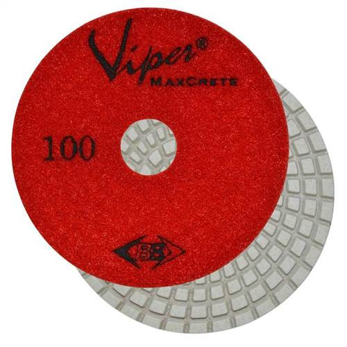 Viper 7-Step MaxCrete Dry Polishing Pad For Concrete, 3 in, 100 Grit