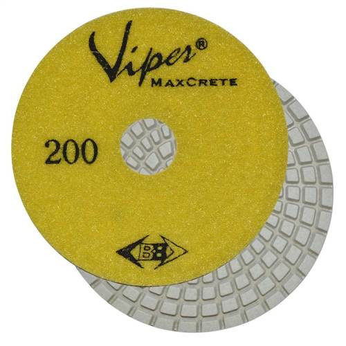 Viper 7-Step MaxCrete Dry Polishing Pad For Concrete, 5 in, 200 Grit
