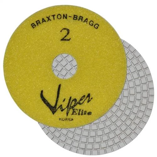 Viper Elite 6-Step Diamond Granite Wet Polishing Pad, 4 in, Step 2