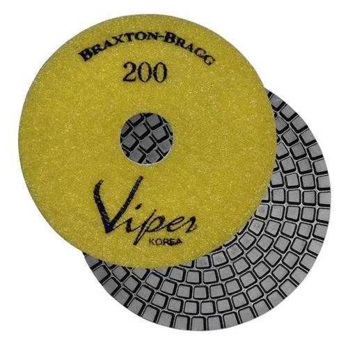Viper 7-Step Diamond Granite Wet Polishing Pad, 3 in, 200 Grit