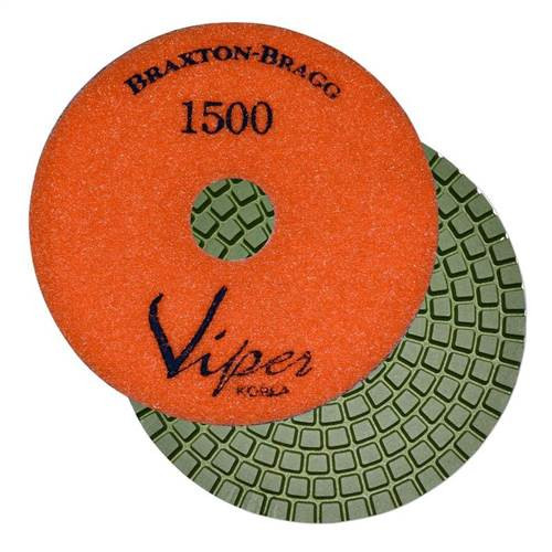 Viper 7-Step Diamond Granite Wet Polishing Pad, 5 in, 1500 Grit