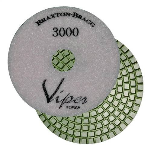 Viper 7-Step Diamond Granite Wet Polishing Pad, 3 in, 3000 Grit